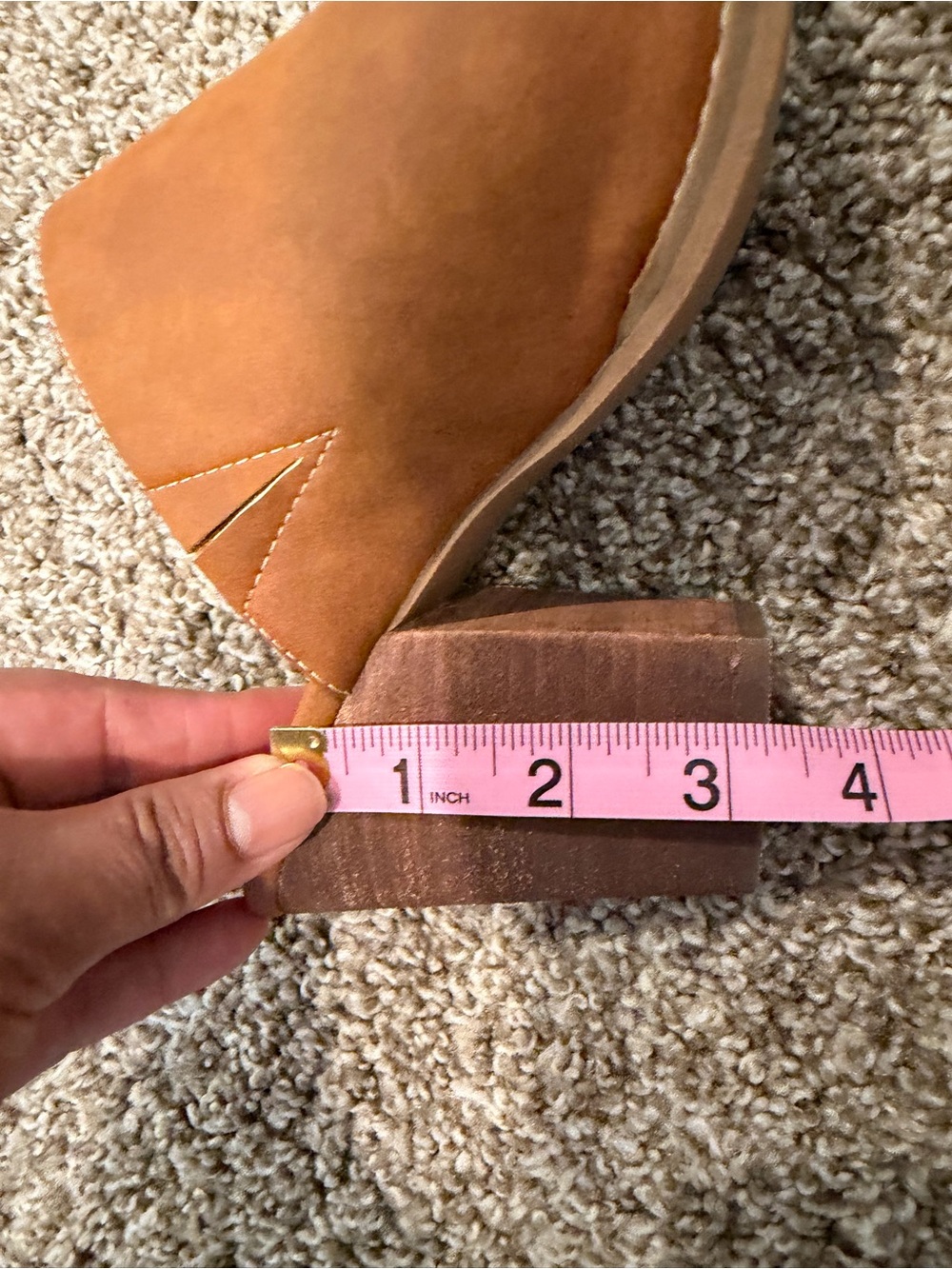 Abound Tan Suede Pointed-Toe Block Heel Mules - Picture 7 of 7